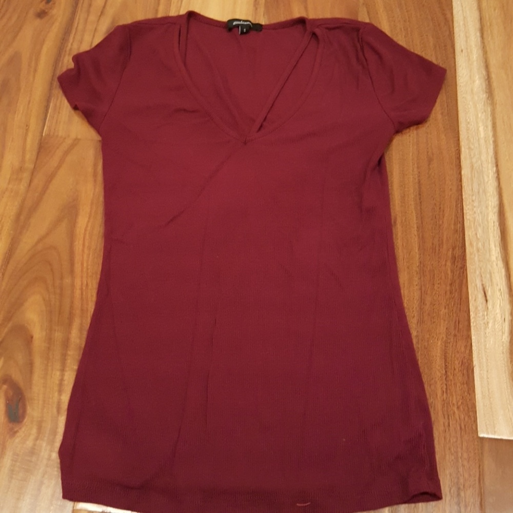 DONATED Burgundy Maroon Lace Shirt